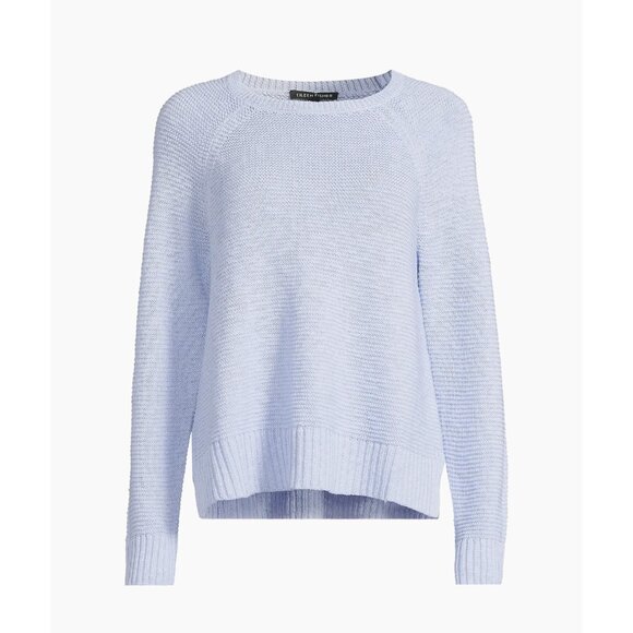 Eileen Fisher Linen-Cotton Raglan-Sleeve Sweater M - Picture 3 of 14